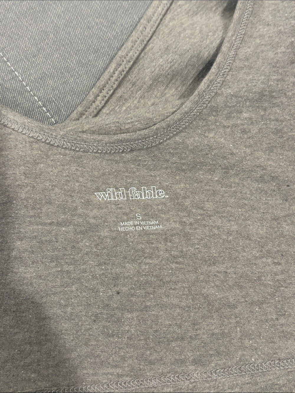 Target Light Gray Ribbed Crop Camisole - Picture 3 of 3